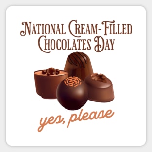 National Cream-Filled Chocolates Day Sticker